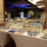 Mesa de Dulces Boda Azul Blanco Plata Angelitas