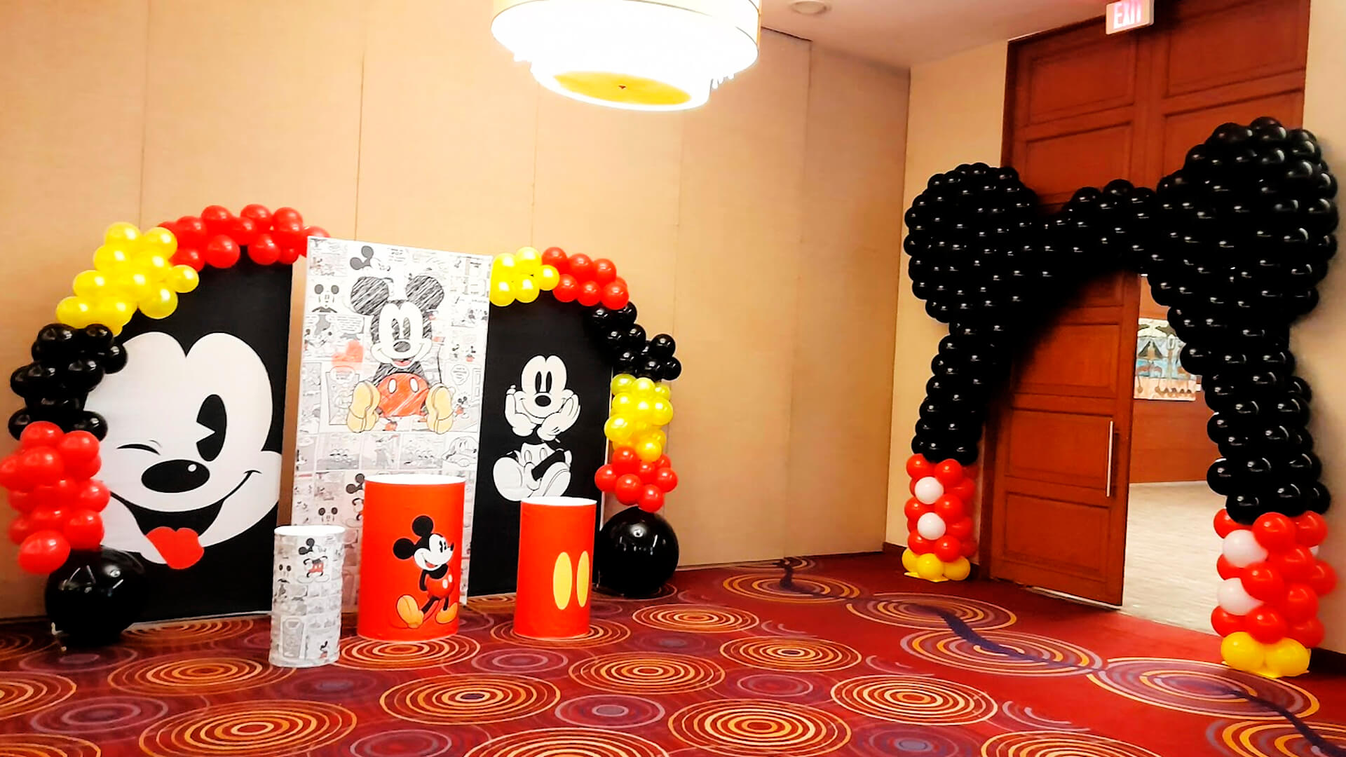 Arreglo Globos Arco Mickey Mouse Angelitas